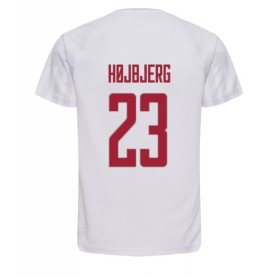 Pánský Fotbalový dres Dánsko Pierre-Emile Hojbjerg #23 MS 2022 Venkovní Krátký Rukáv